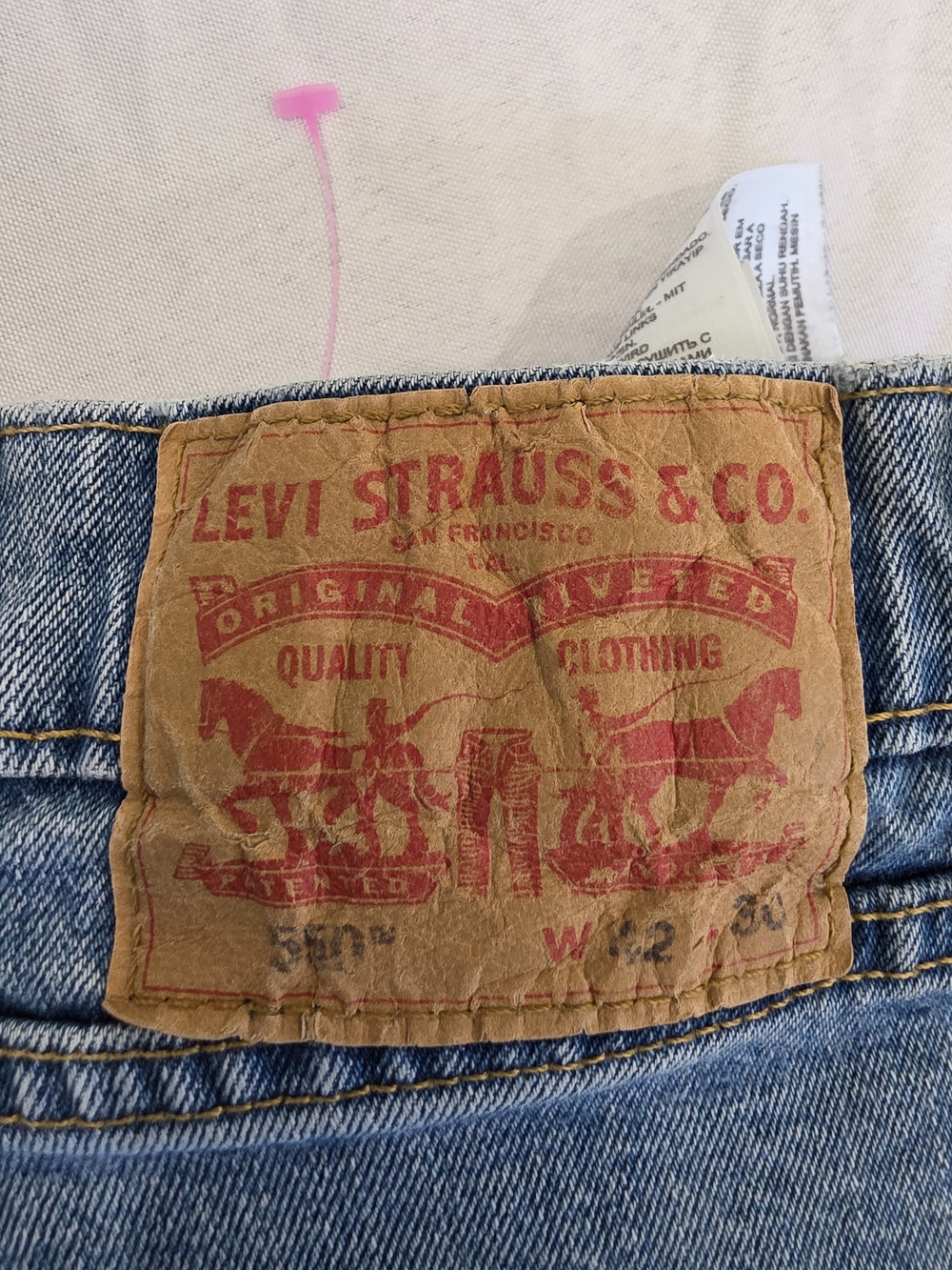 Levi Strauss & Co 550 Denim Collection Blue Stone Wash Men W42 L30